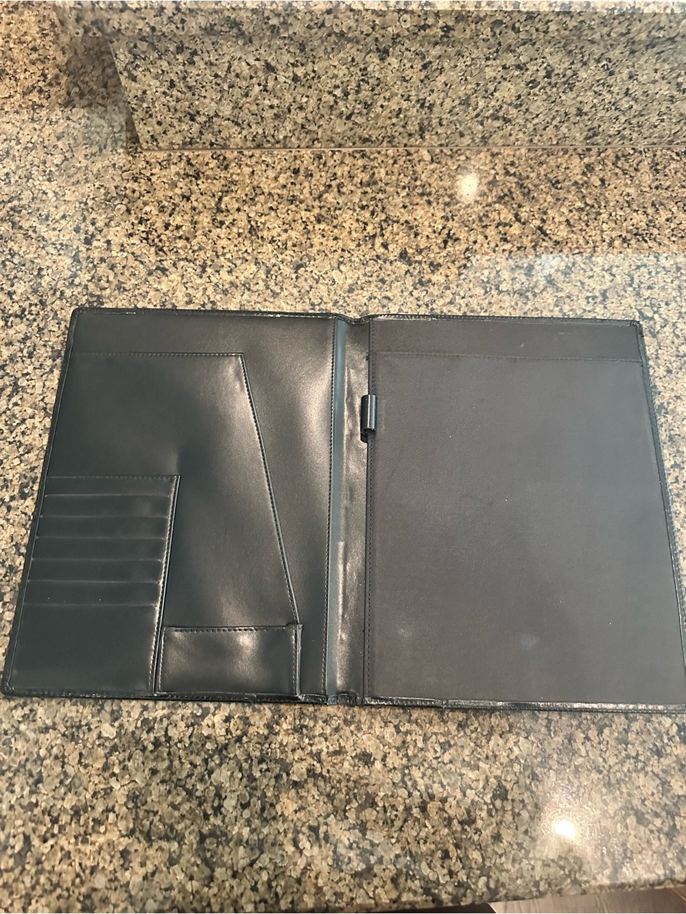 Buxton BX Black Leather Business Padfolio Portfolio Organizer